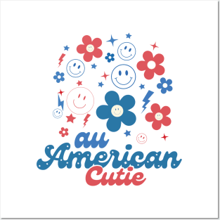 Au American Cutie 4th Of July Usa Posters and Art